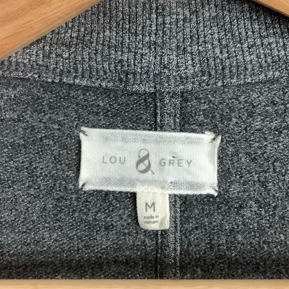 Lou & Grey Womens Gray Waterfall Drape Open Jumper Cardigan Sweater Wrap Sz Med - Picture 7 of 9
